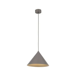 Lampade A Sospensione-Selezionato da Mazzolaluce Lampada a sospensione cono 26 cm metallo marrone per cucina