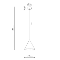 Lampade A Sospensione-Selezionato da Mazzolaluce Lampada a sospensione cono 21 cm di metallo nero per isola