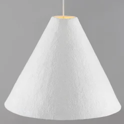 Lampade A Sospensione-Selezionato da Mazzolaluce Lampada a sospensione cono 30cm di cartapesta bianco