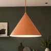 Lampade A Sospensione-Selezionato da Mazzolaluce Lampada a sospensione cono 33 cm arancione di metallo