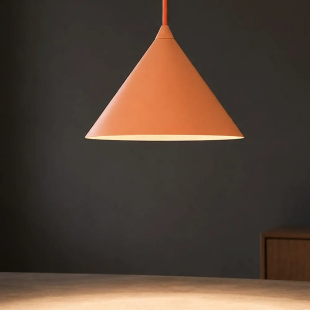 Lampade A Sospensione-Selezionato da Mazzolaluce Lampada a sospensione cono 21 cm arancione in metallo