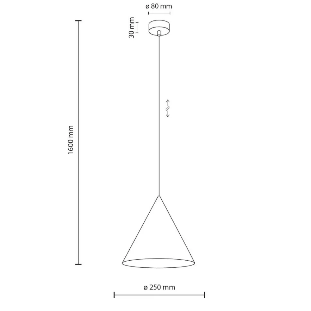 Lampade A Sospensione-Selezionato da Mazzolaluce Lampada a sospensione cono di metallo bianco 26 cm per cucina