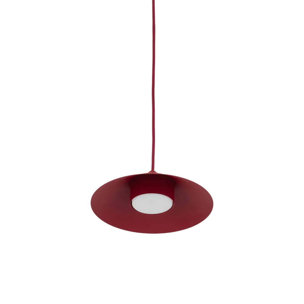 Lampade A Sospensione-Selezionato da Mazzolaluce Lampada a sospensione cono di metallo rosso 23 cm per isola cucina