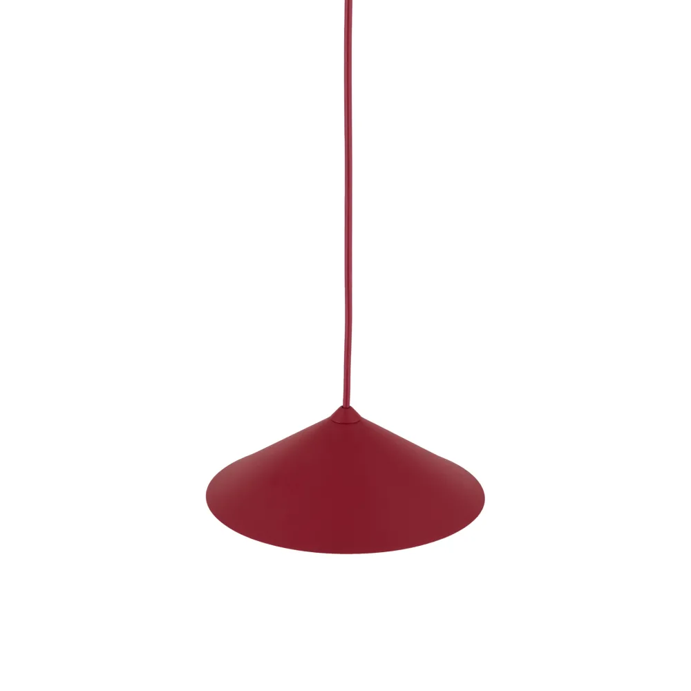 Lampade A Sospensione-Selezionato da Mazzolaluce Lampada a sospensione cono di metallo rosso 23 cm per isola cucina