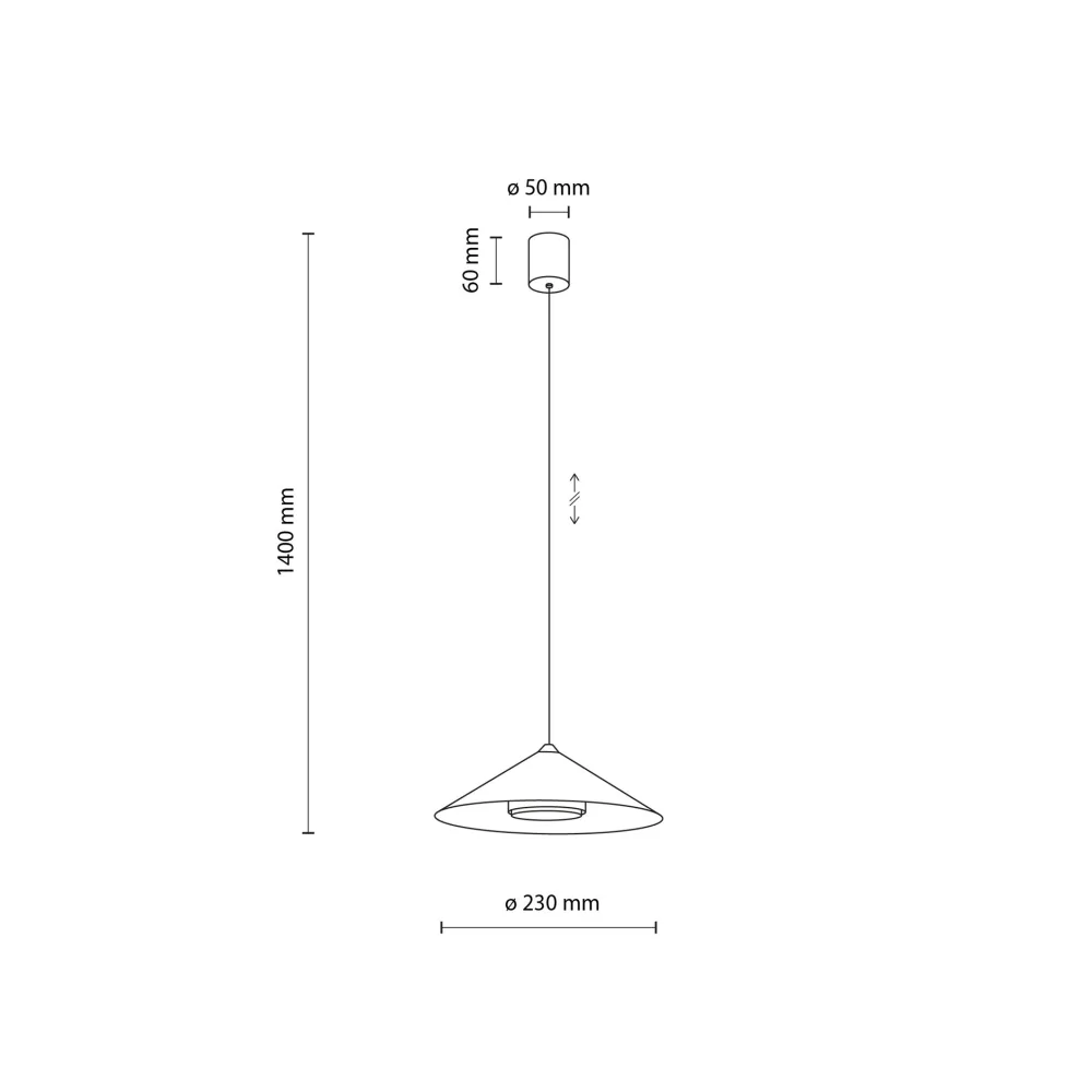 Lampade A Sospensione-Selezionato da Mazzolaluce Lampada a sospensione cono di metallo rosso 23 cm per isola cucina