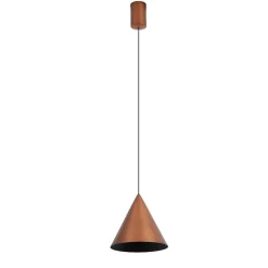 Lampade A Sospensione-Selezionato da Mazzolaluce Lampada a sospensione cono led dimmerabile colore rame