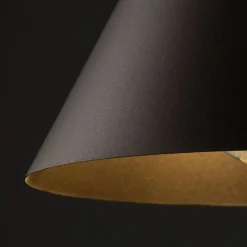 Lampade A Sospensione-Selezionato da Mazzolaluce Lampada a sospensione cono marrone 21 cm per isola cucina