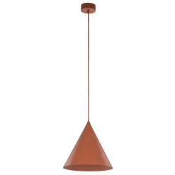 Lampade A Sospensione-Selezionato da Mazzolaluce Lampada a sospensione cono metallo colore mattone 25 cm per cucina