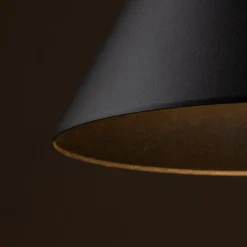 Lampade A Sospensione-Selezionato da Mazzolaluce Lampada a sospensione cono nero 33 cm per cucina