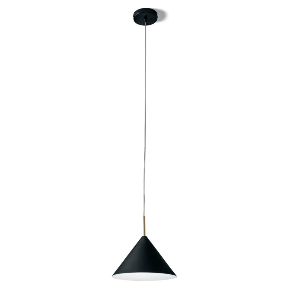 Lampade A Sospensione-Miloox Lampada a sospensione cono nero per isola samoi