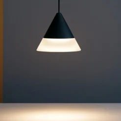 Lampade A Sospensione-Linea Light Lampada a sospensione cono nero led 3000k verdi ca113dbbwdi