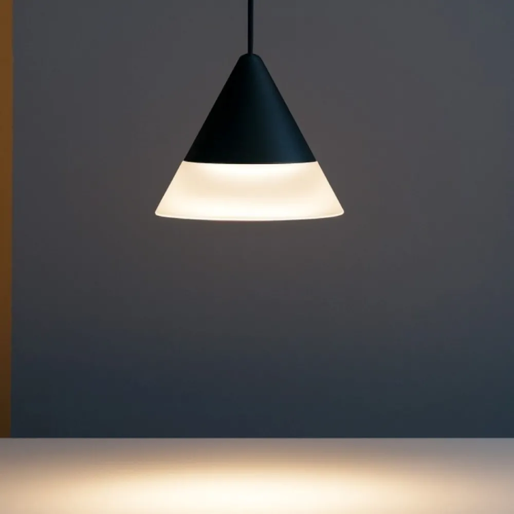 Lampade A Sospensione-Linea Light Lampada a sospensione cono nero led 3000k verdi ca113dbbwdi
