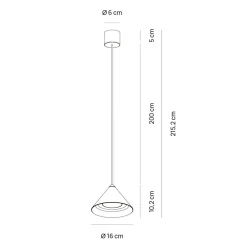 Lampade A Sospensione-Vivida International Lampada a sospensione cono sabbia per tavolo vivida luminelle
