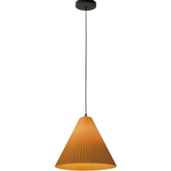 Lampade A Sospensione-Fabas Luce Lampada a sospensione cono senape plastica vegetale cone