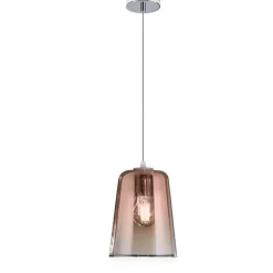 Lampade A Sospensione-Top Light Lampada a sospensione cono vetro rame trasparente shade toplight