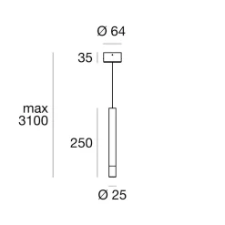 Lampade A Sospensione-Linea Light Lampada a sospensione cromata h25 cm led 2w 3000k puccini ca107dchwdi