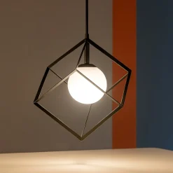 Lampade A Sospensione-Perenz Illuminazione Lampada a sospensione cube nero 15cm