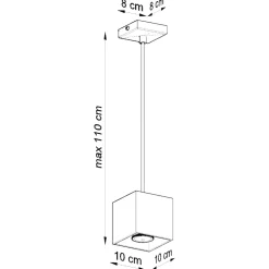 Lampade A Sospensione-Selezionato da Mazzolaluce Lampada a sospensione cubo nero moderna