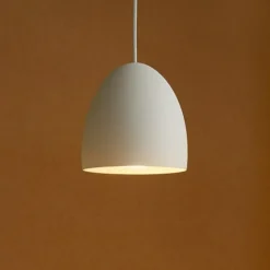 Lampade A Sospensione-Selezionato da Mazzolaluce Lampada a sospensione cupola gesso bianco
