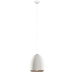 Lampade A Sospensione-Selezionato da Mazzolaluce Lampada a sospensione cupola gesso bianco