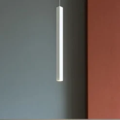Lampade A Sospensione-Affralux Lampada a sospensione da comodino squadrata bianca led 3w 3000k
