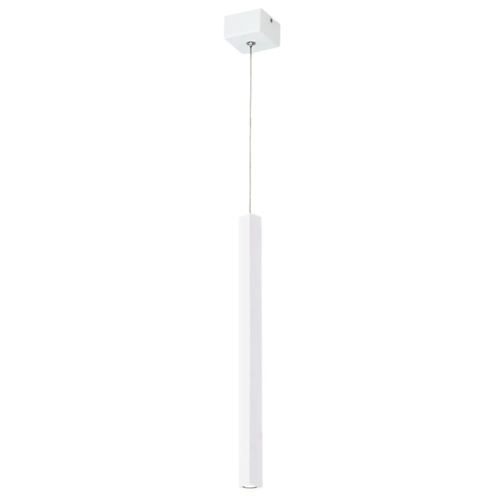 Lampade A Sospensione-Affralux Lampada a sospensione da comodino squadrata bianca led 3w 3000k