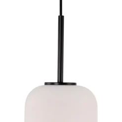 Lampade A Sospensione-Selezionato da Mazzolaluce Lampada a sospensione da comodino vetro bianco nera