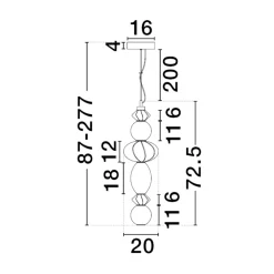 Lampade A Sospensione-Selezionato da Mazzolaluce Lampada a sospensione da cucina moderna in vetro ceramica led 3000k