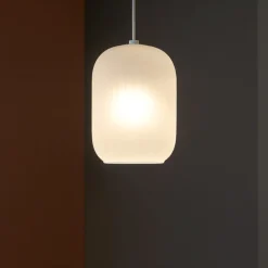 Lampade A Sospensione-Top Light Lampada a sospensione da cucina toplight tender cromo vetro bianco