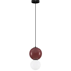 Lampade A Sospensione-Selezionato da Mazzolaluce Lampada a sospensione da cucina bordeaux diametro 18cm led 3000k