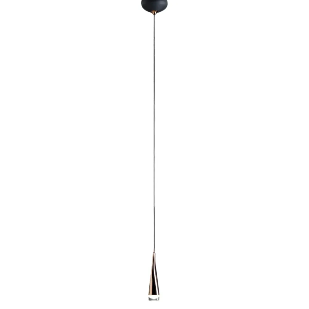 Lampade A Sospensione-Vivida International Lampada a sospensione design moderna oro rosa twist vivida led 5w 3000k fp