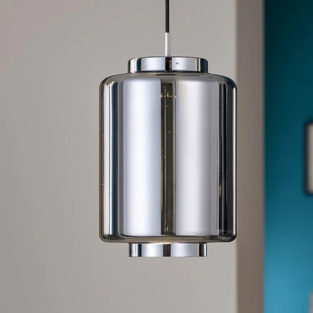 Lampade A Sospensione-Selezionato da Mazzolaluce Lampada a sospensione design vetro cromo grafite