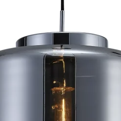 Lampade A Sospensione-Selezionato da Mazzolaluce Lampada a sospensione design vetro cromo grafite