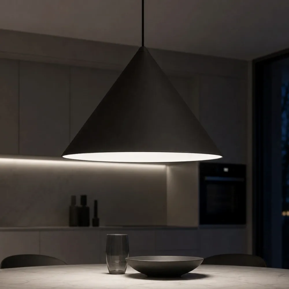 Lampade A Sospensione-Vivida International Lampada a sospensione design cono antracite vivida luminelle 30cm
