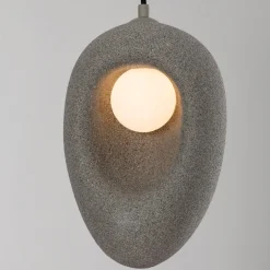Lampade A Sospensione-Selezionato da Mazzolaluce Lampada a sospensione design japandi wabi sabi grigio antracite