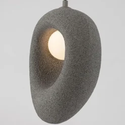 Lampade A Sospensione-Selezionato da Mazzolaluce Lampada a sospensione design japandi wabi sabi grigio antracite