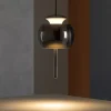 Lampade A Sospensione-Selezionato da Mazzolaluce Lampada a sospensione design moderna vetro cromo nero led 3000k