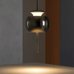 Lampade A Sospensione-Selezionato da Mazzolaluce Lampada a sospensione design moderna vetro cromo nero led 3000k