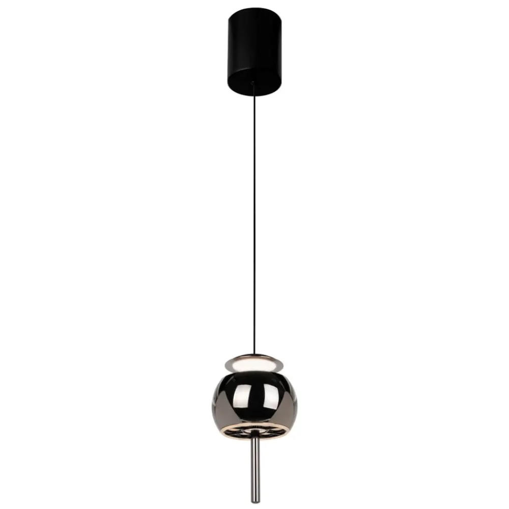 Lampade A Sospensione-Selezionato da Mazzolaluce Lampada a sospensione design moderna vetro cromo nero led 3000k