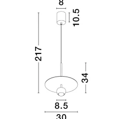 Lampade A Sospensione-Selezionato da Mazzolaluce Lampada a sospensione design moderna bianca led 3000k per isola penisola