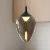 Lampade A Sospensione-Selezionato da Mazzolaluce Lampada a sospensione design moderna per isola cucina in vetro fume led 3000k