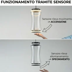 Lampade A Sospensione-Selezionato da Mazzolaluce Lampada a sospensione design di vetro con sensore di movimento