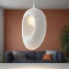 Lampade A Sospensione-Selezionato da Mazzolaluce Lampada a sospensione design japandi resina bianca stile wabi sabi
