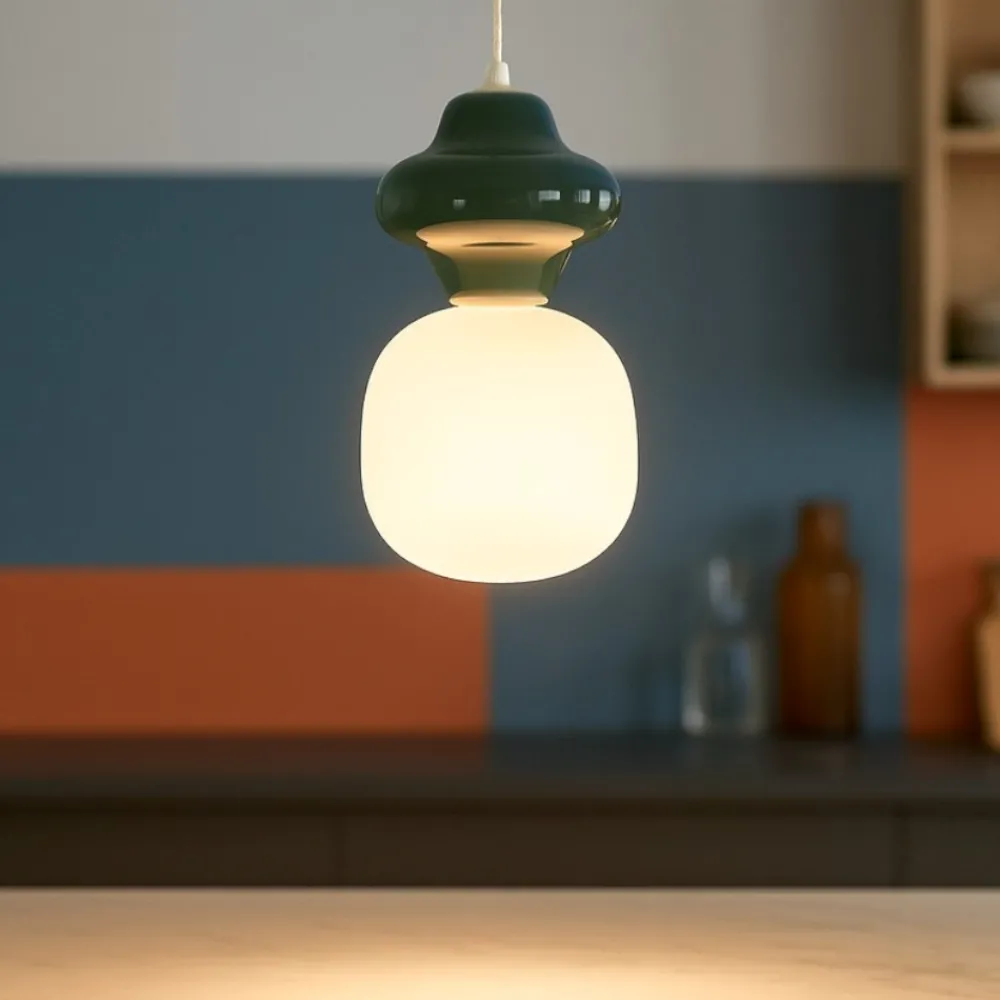 Lampade A Sospensione-Selezionato da Mazzolaluce Lampada a sospensione di ceramica verde design moderna