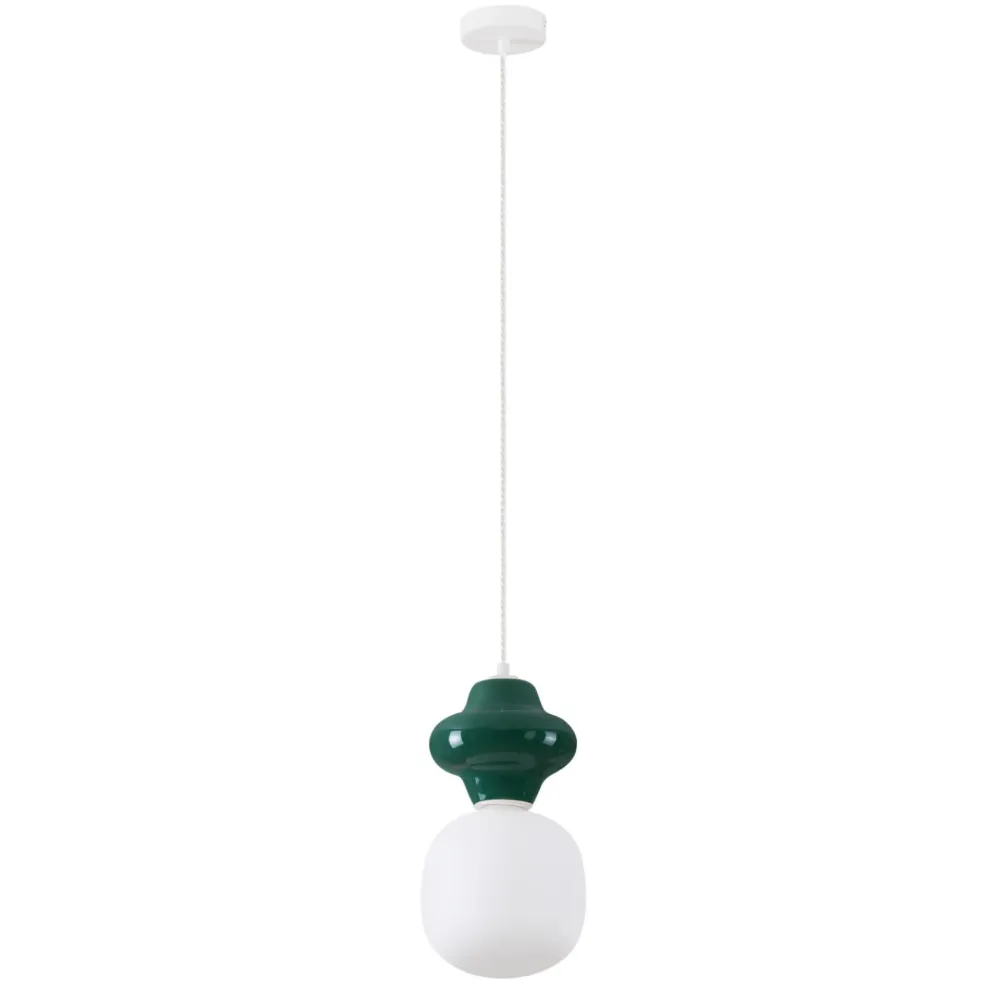 Lampade A Sospensione-Selezionato da Mazzolaluce Lampada a sospensione di ceramica verde design moderna