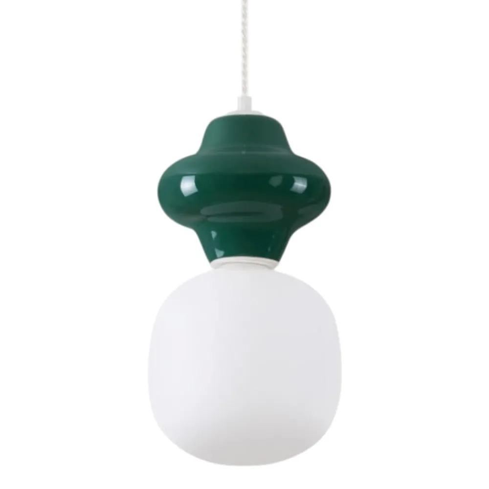 Lampade A Sospensione-Selezionato da Mazzolaluce Lampada a sospensione di ceramica verde design moderna
