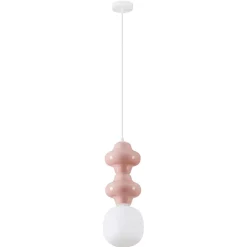Lampade A Sospensione-Selezionato da Mazzolaluce Lampada a sospensione di ceramica rosa pastello moderna
