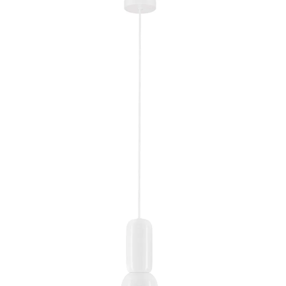 Lampade A Sospensione-Selezionato da Mazzolaluce Lampada a sospensione di ceramica bianca lucida moderna per comodini