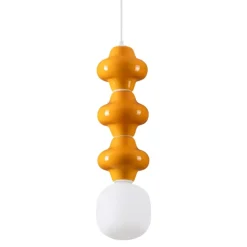 Lampade A Sospensione-Selezionato da Mazzolaluce Lampada a sospensione di ceramica arancione moderna