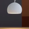 Lampade A Sospensione-Perenz Illuminazione Lampada a sospensione di gesso bianco verniciabile minea perenz